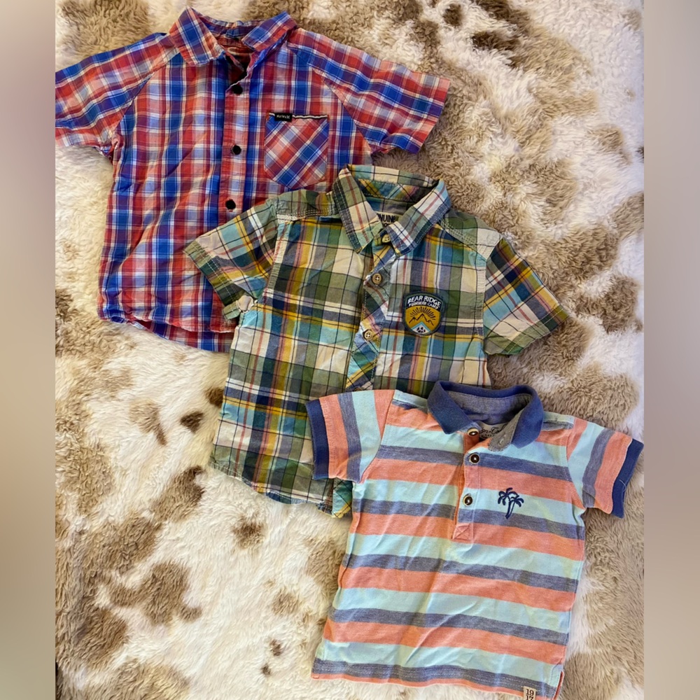 Baby Boy Button Down Polo Lot (3 shirts)